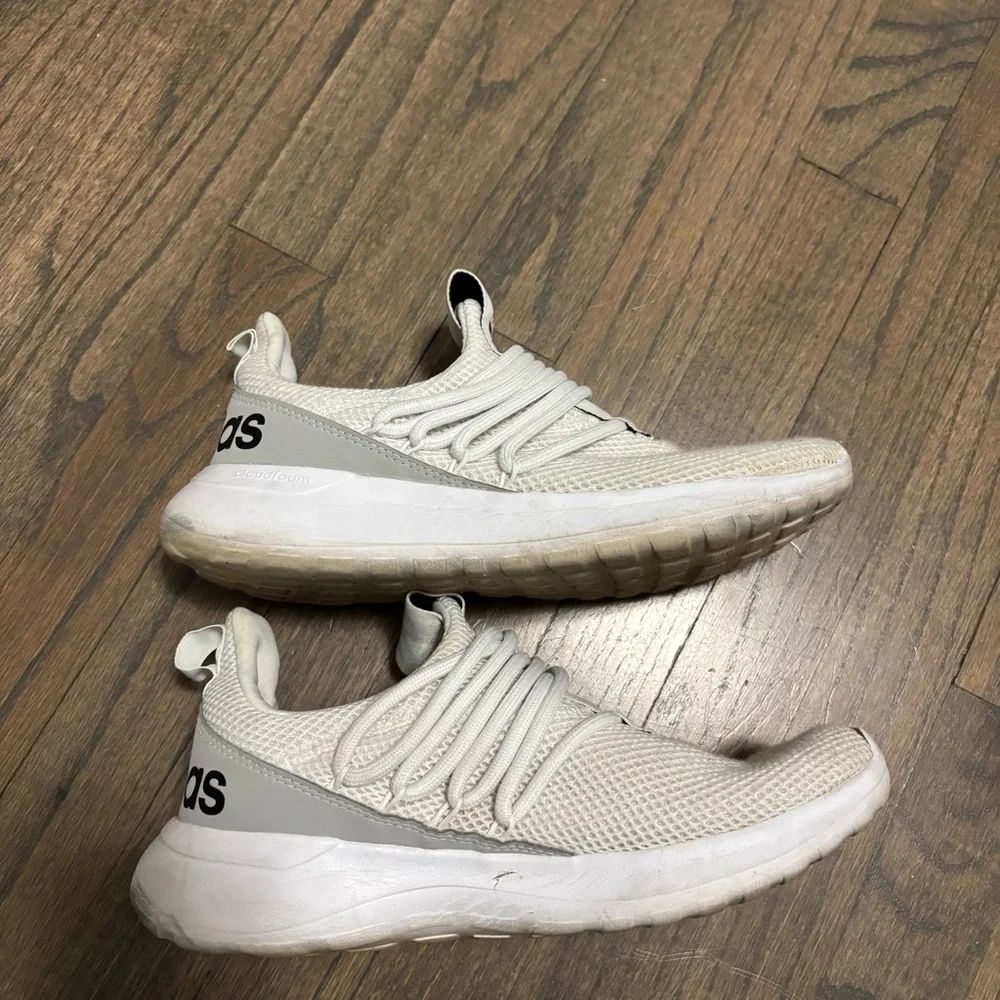 Adidas Men's White Mesh Athletic Shoes